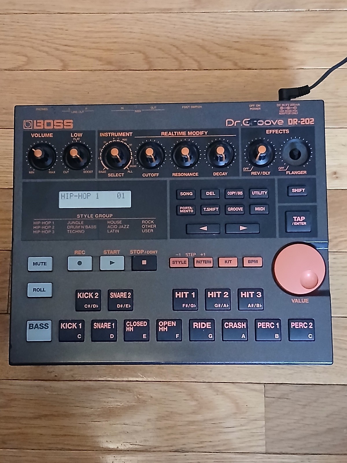 BOSS DR-202 Dr. Groove Vintage Drum Machine Sequencer TESTED WORKING