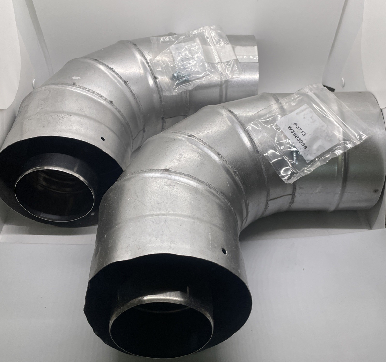 2 pack CorrGuard 5” over 3” 90° Elbow Double-Walled Vent Pipe 3CGV90L *NEW* BENT