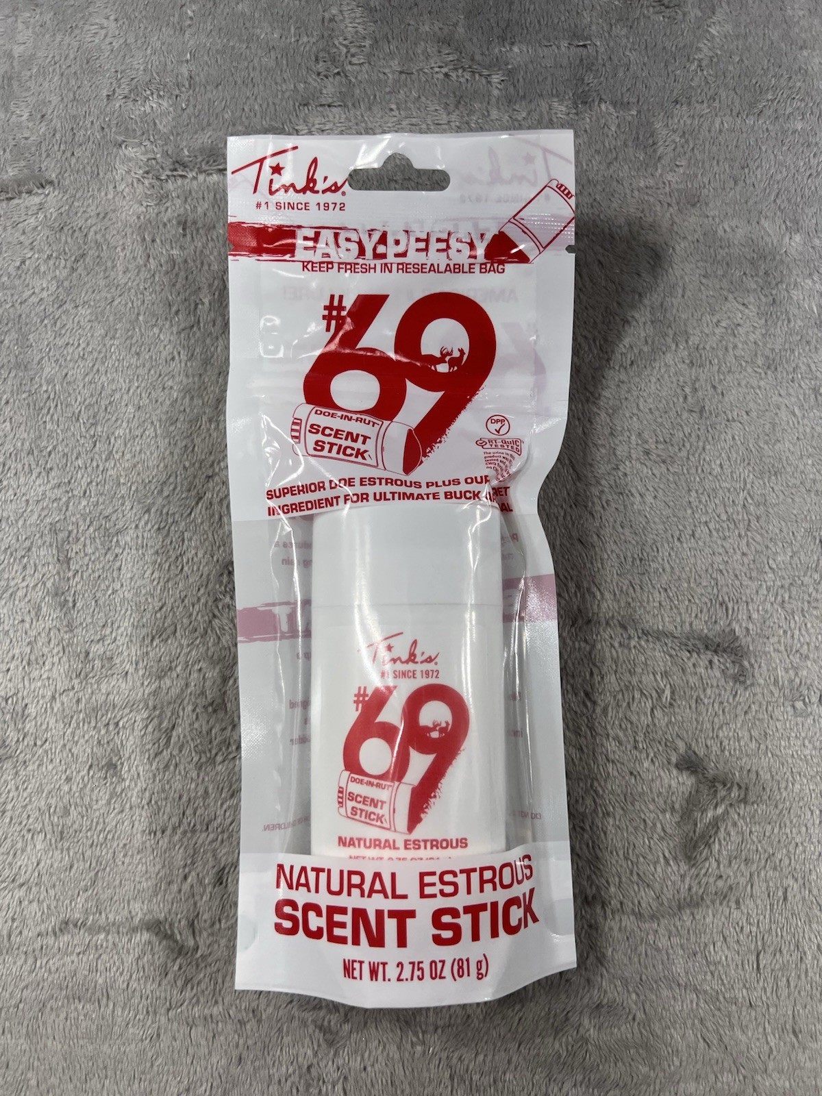 Deer Hunters Tinks Natural Scent Stick #69 Doe-In-Rut Wax Based Weatherproof