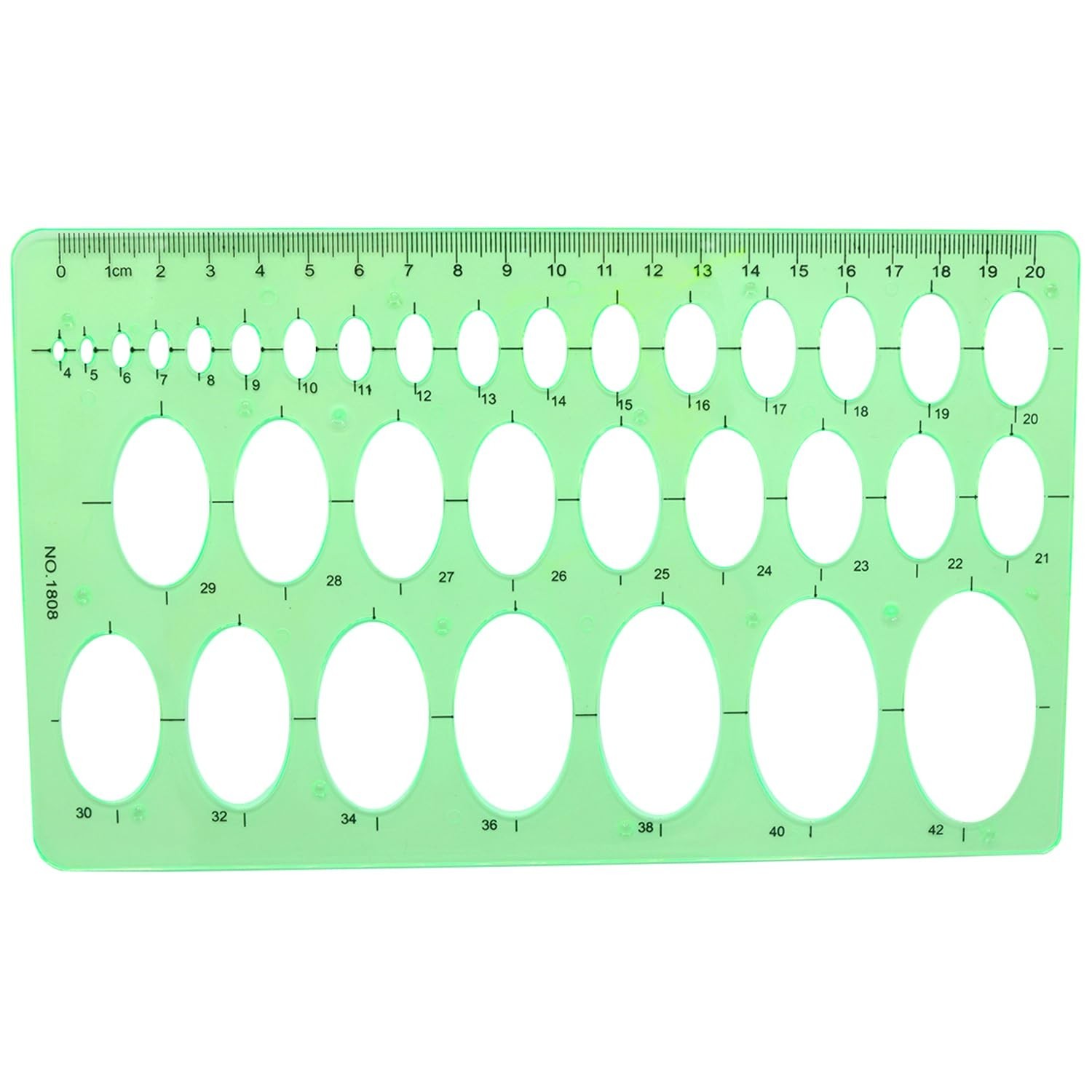 1Pcs 20cm Oval Ruler Drafting Template,Oval Line Drawing Ruler,Oval Tracing D...