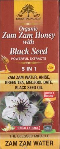 ORGANIC ZAM ZAM Honey With Black Seed By Essential Palace ,Healing Booster 16 oz