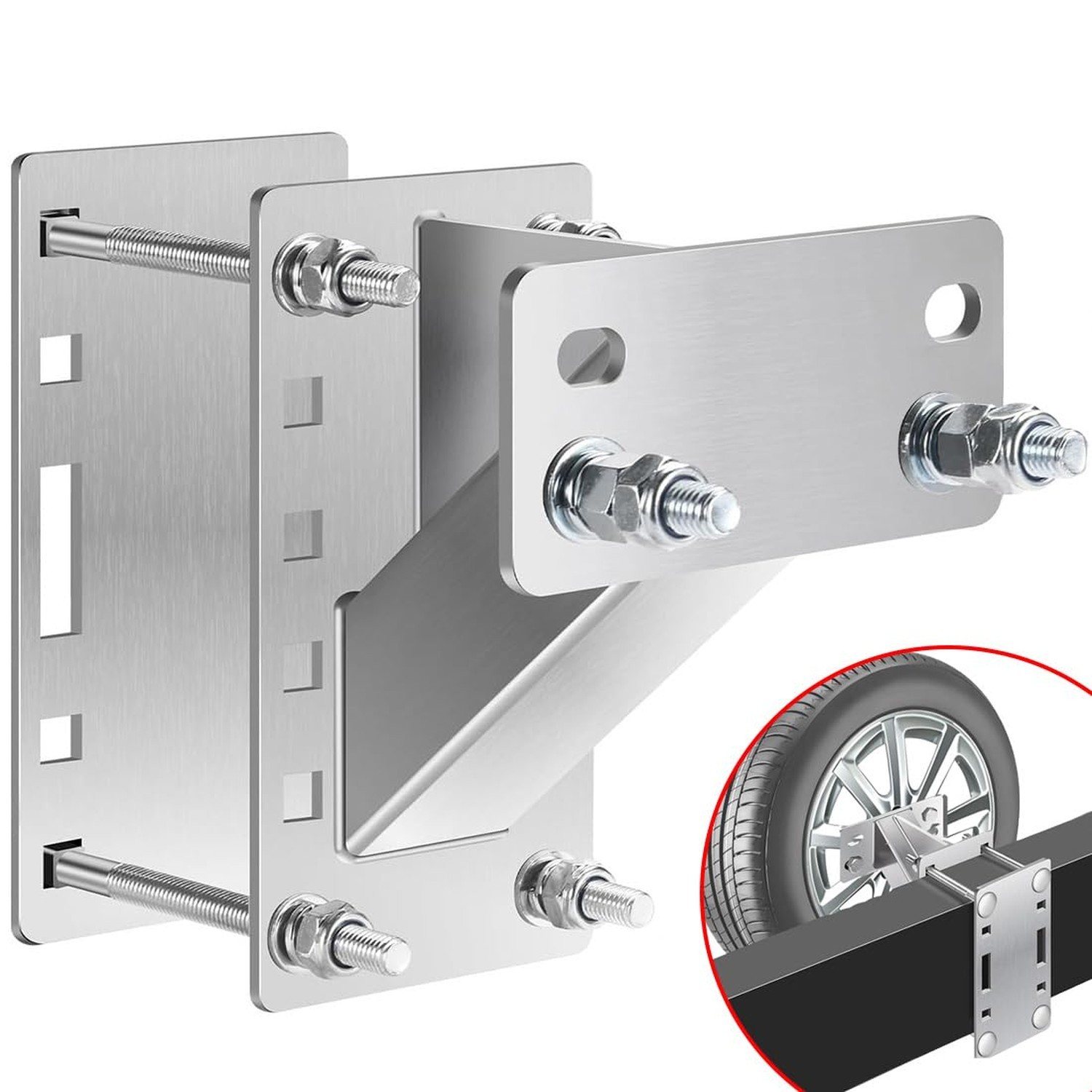 Spare Tire Carrier, Stainless Steel Spare Tire Mount for Boat Trailer, Fits M...
