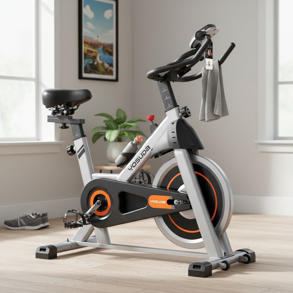 Indoor Cycling Exercise Bike with Smart App - 300 lb Weight Limit
