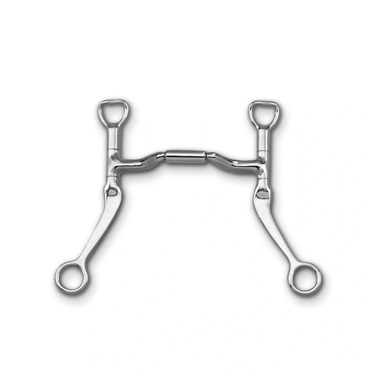Myler MB 36 Curb Bit - Sweet Iron Forward Tilt Ported Barrel with Copper Inlay,