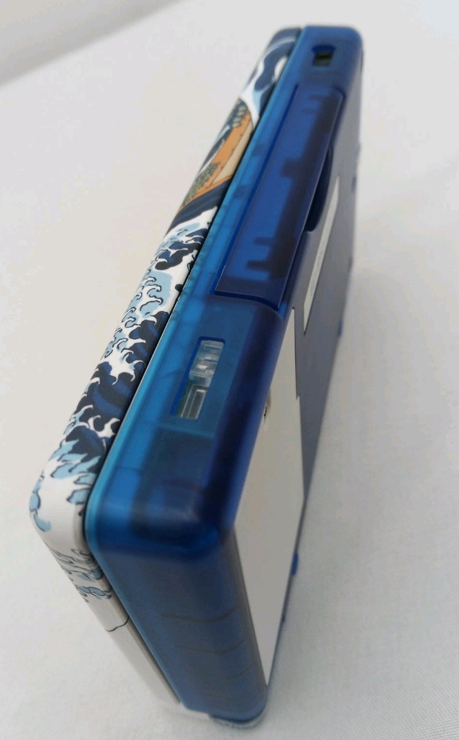 Nintendo DS Lite ReShell Deep Blue Wave Pink USB Cable Gameboy Advance GBA Nice