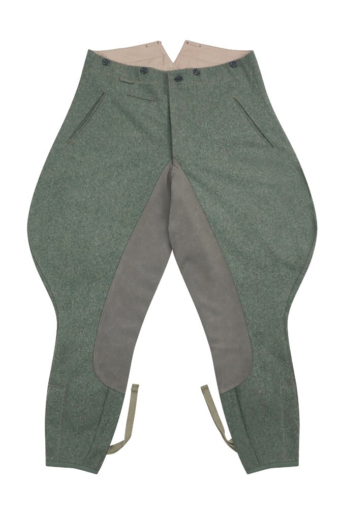 WW2 German Heer / Elite Officer Fieldgrey Wool Riding Breeches