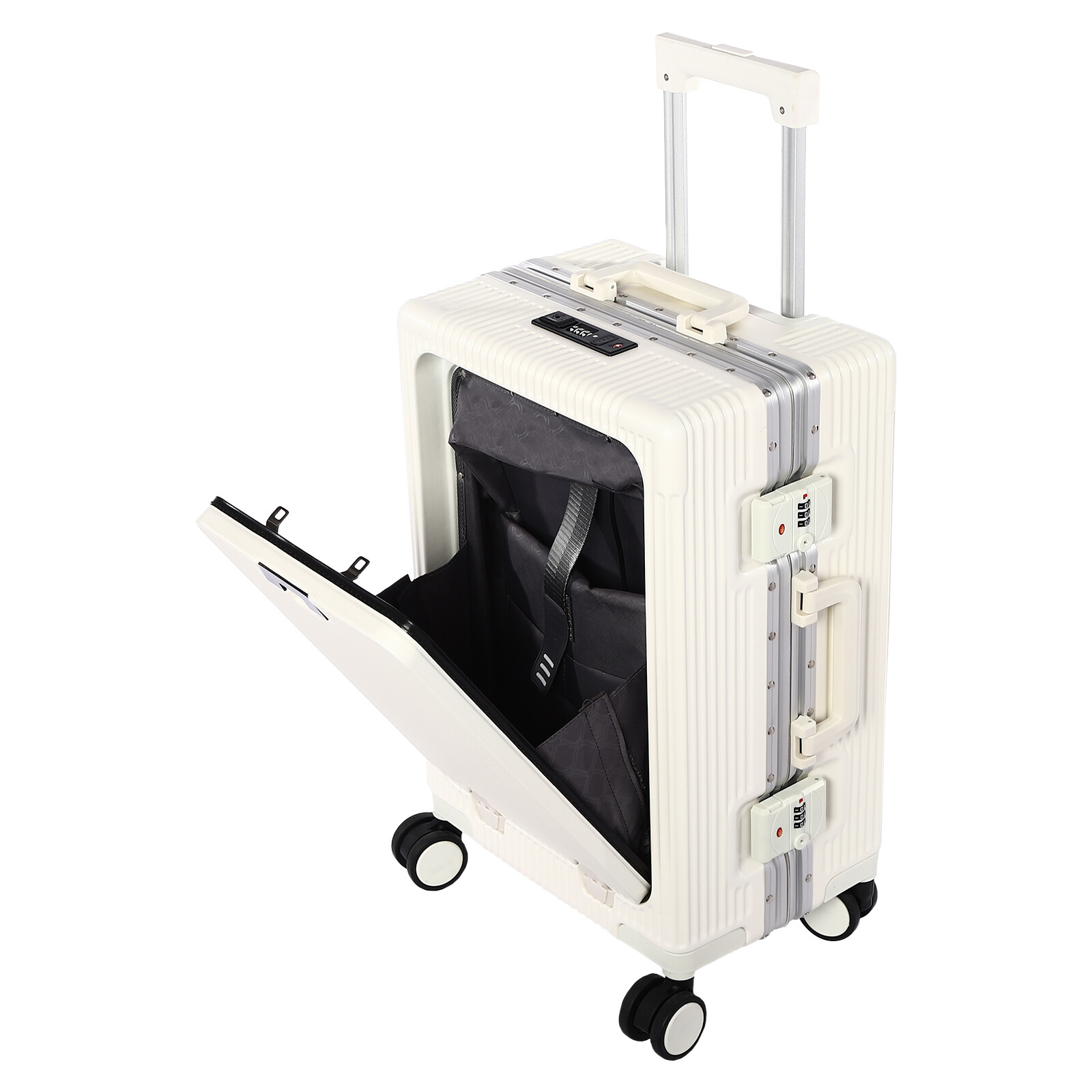 20" Boarding Suitcase Suitcase w/Front Pocket, 14"-15" Laptop Case Trolley