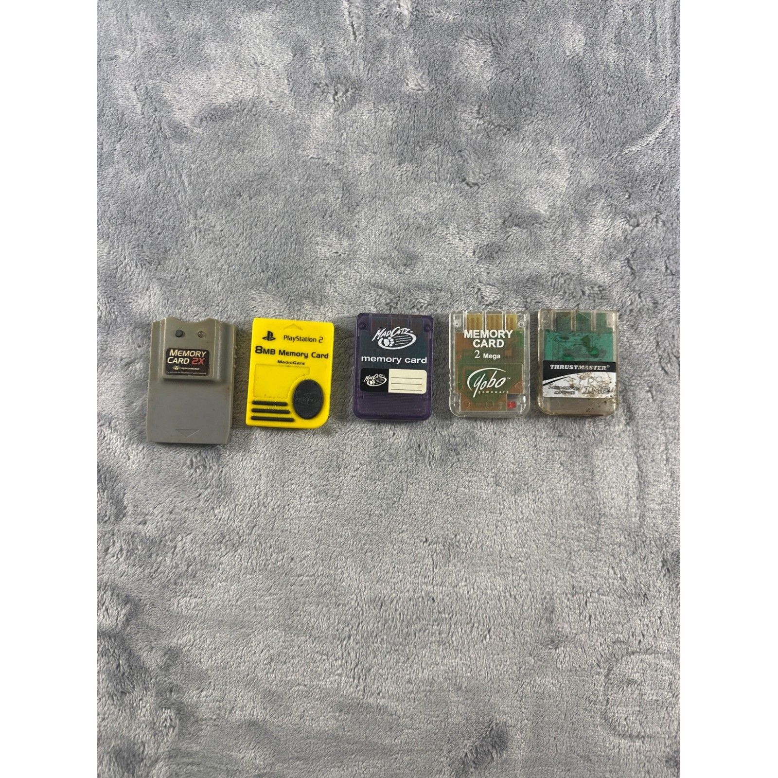 Lot of 5 PS1 PS2 Memory Cards untested
