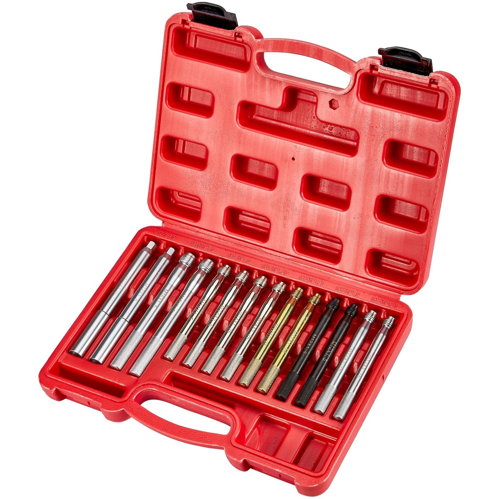 14Pcs Wheel Alignment Tool Set - Stud Pilot Pins & Hub Positioning Rods for Tire