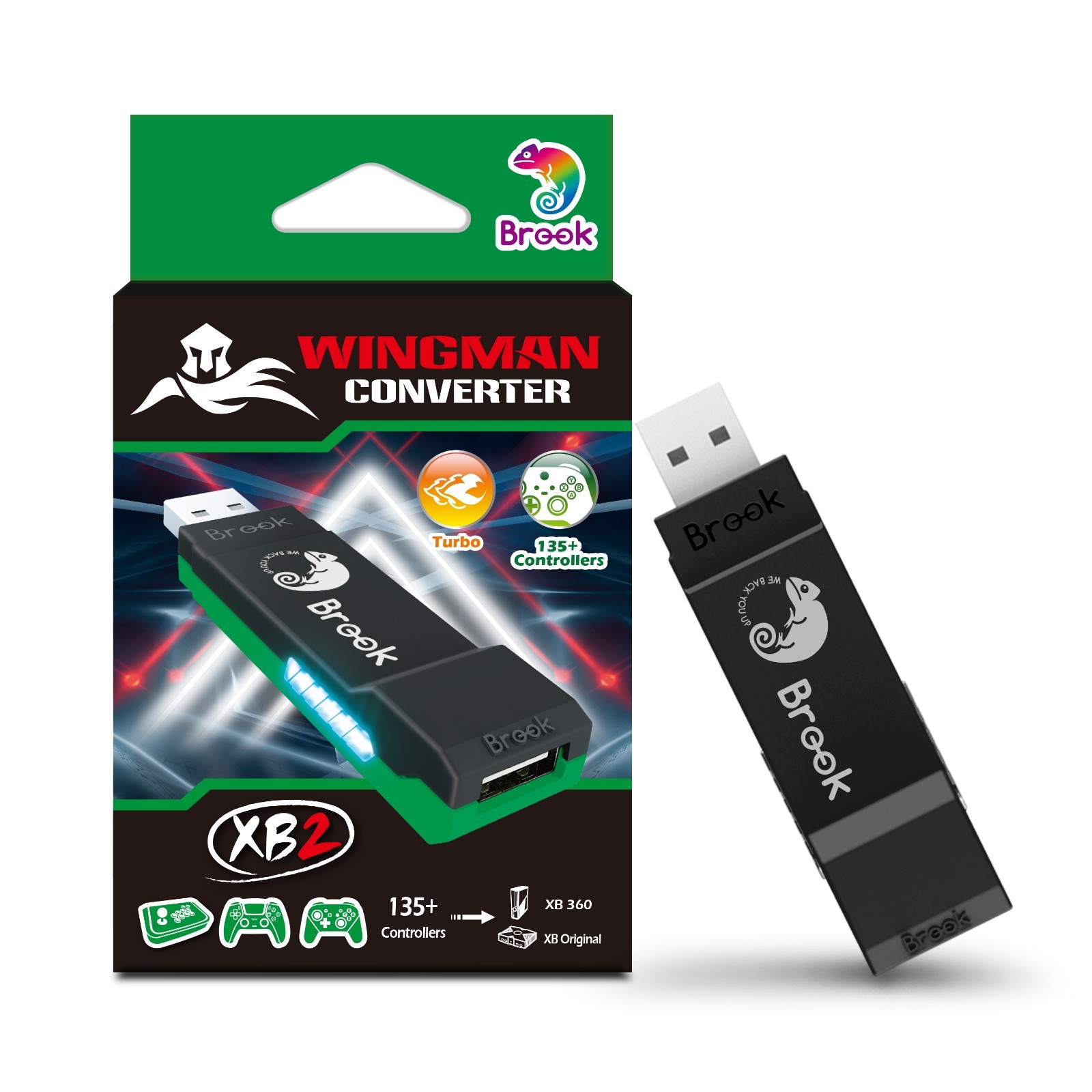 Brook Wingman XB2 Adapter Use PS5 Switch Pro Controllers on Xbox Series X/S 360