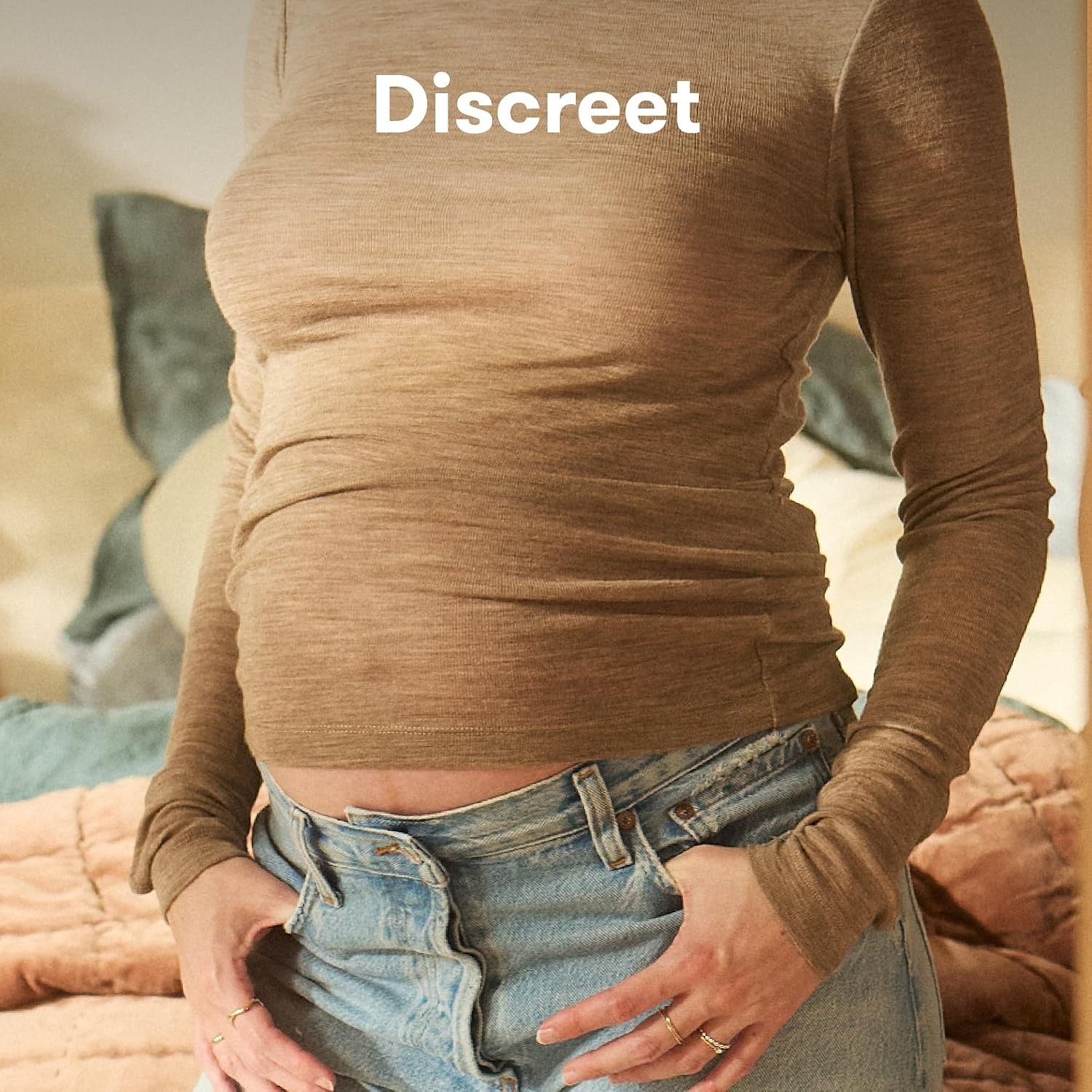 frida Dual-Support Belly Band, L/XL, Compression & Support, Adjustable, Beige