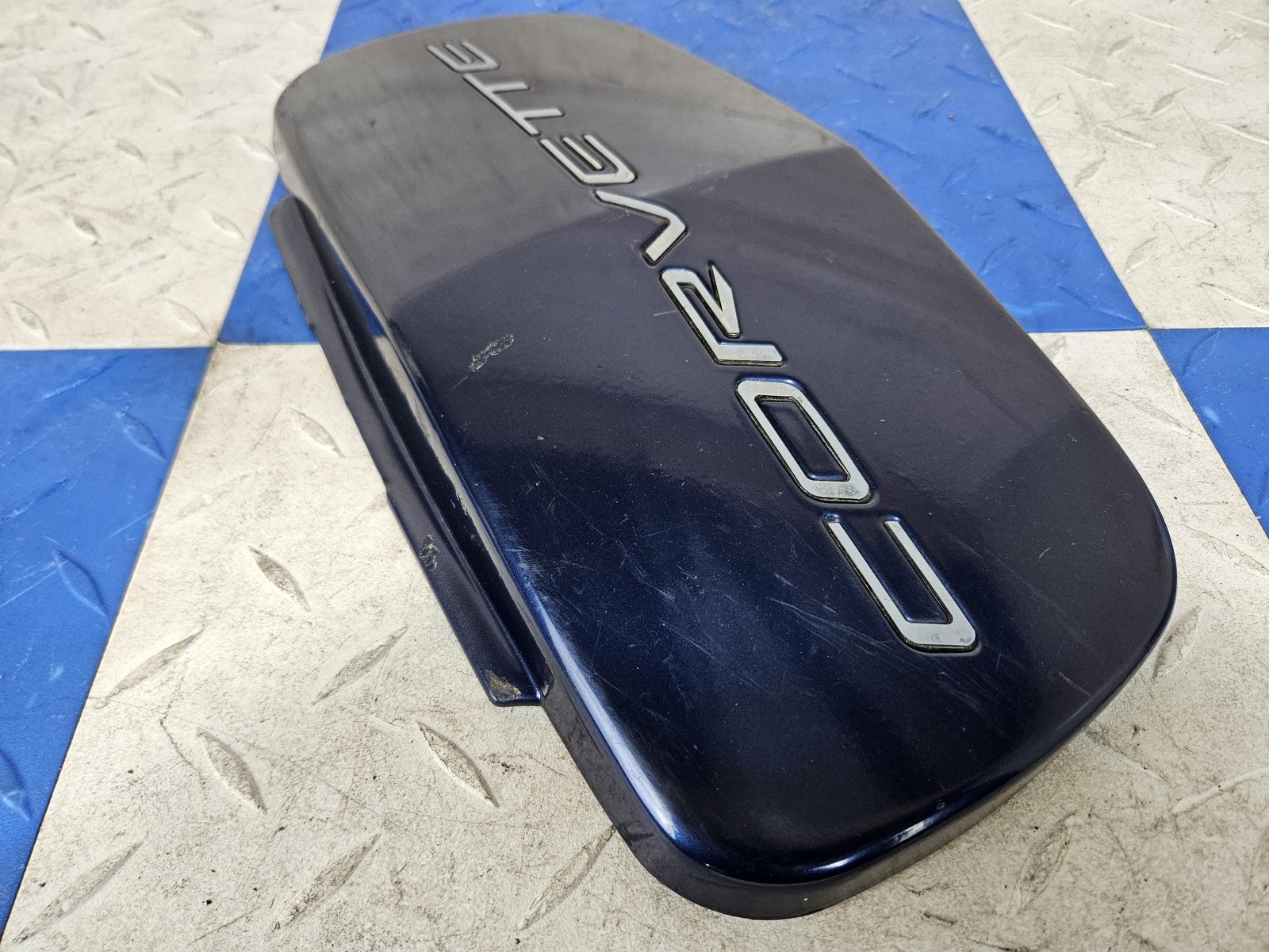 1997-2004 C5 Corvette OEM Front Bumper License Plate Filler Panel 10256977 Blue
