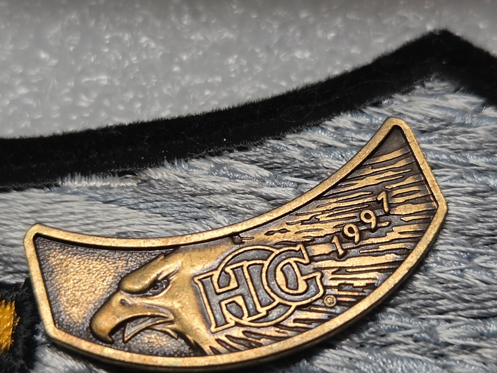 Harley Davidson Owners Group Rocker Patch Vintage 1997 HOG w/Pins