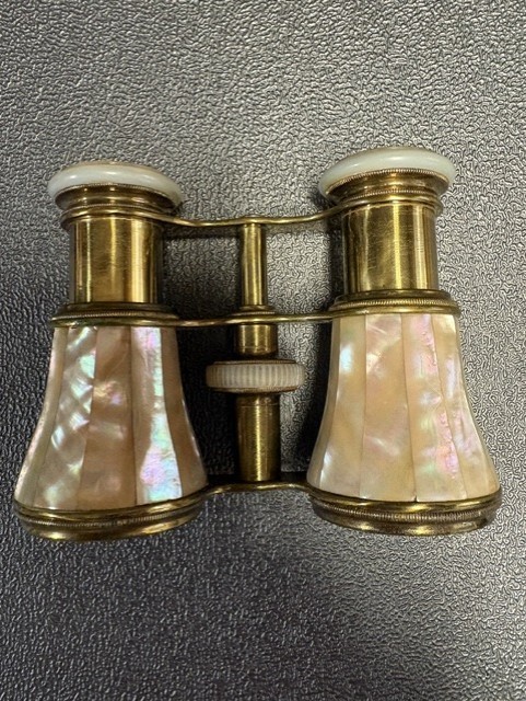 Vintage Mother of Pearl Colmont Paris Opera Glasses with Original Case