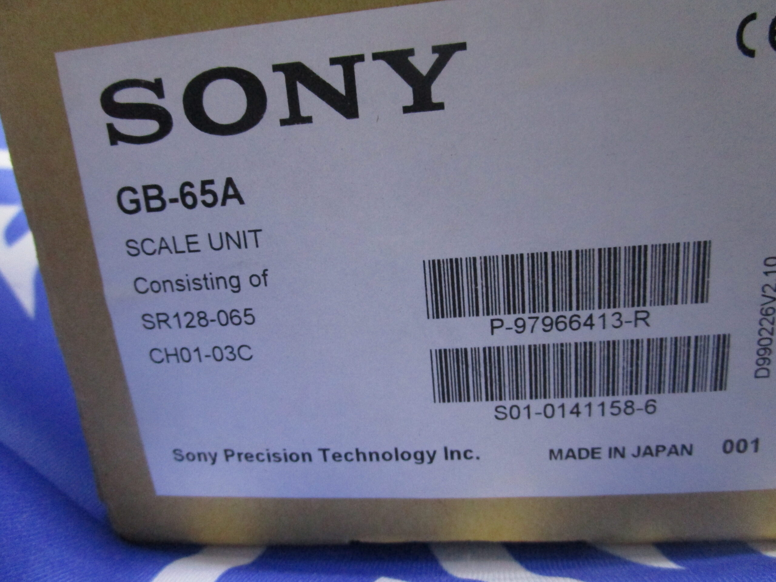 NIB SONY LINEAR SCALE UNIT GB-65A 65A 1 Y WARRANTY