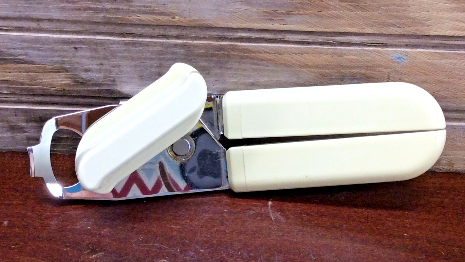 Manual Can Opener Bottle Opener Almond Vintage USA