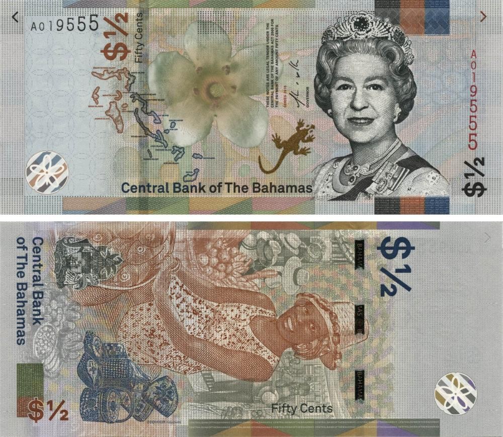 Bahamas 1/2 dollar 2019 UNC (Pnew)