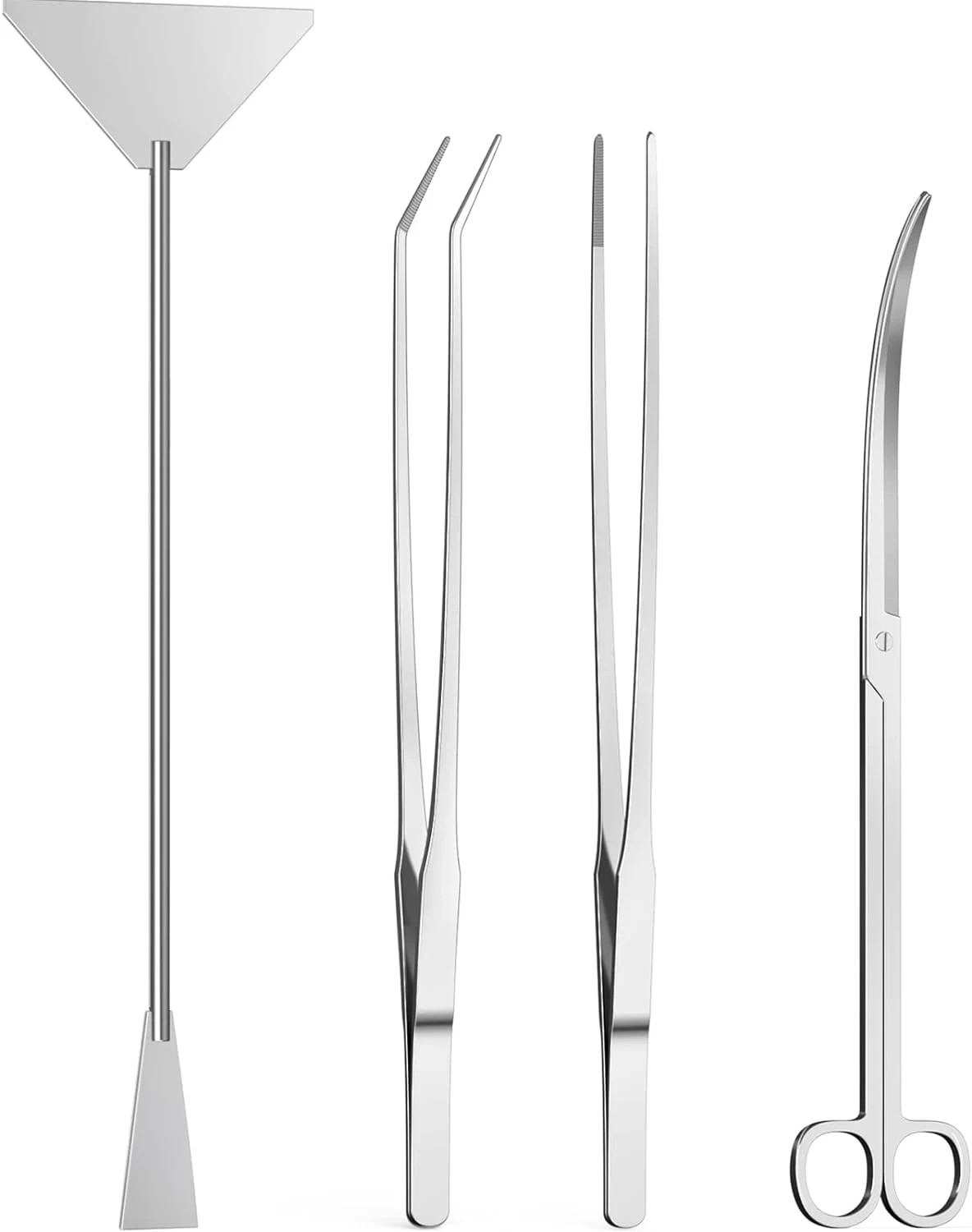 4Pcs Aquascaping Tools, Aquascape Kit, Long and Strong Aquarium Tweezers, Scisso