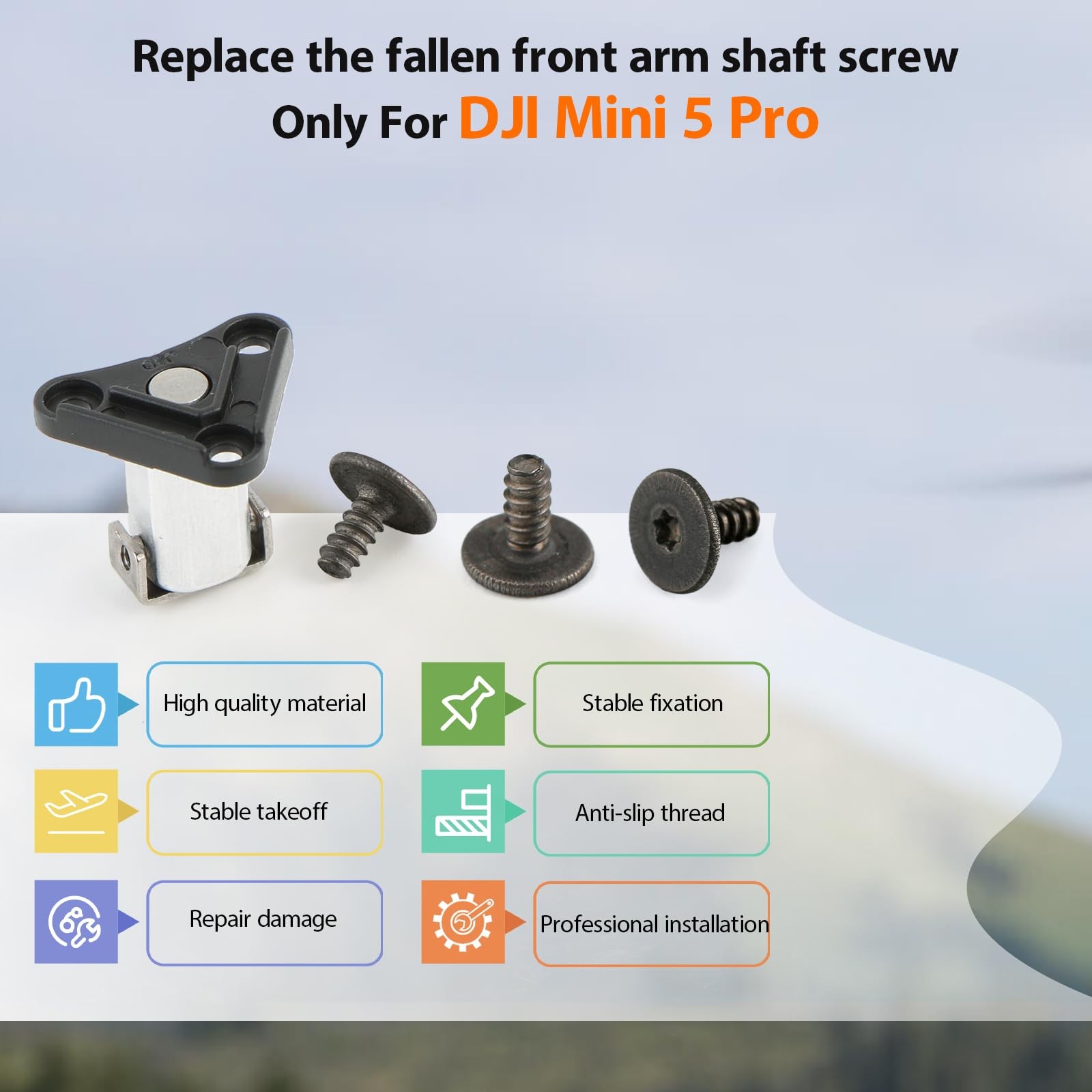 2Pcs Front Arm Axis Replacement for DJI Mini 5 pro Shaft Screws...