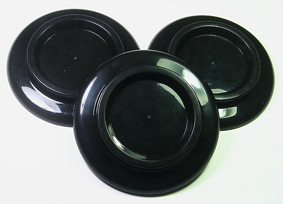 New Set of 3 High Quality Heavy Duty Ebony Black Piano Furniture Caster Cup Cups