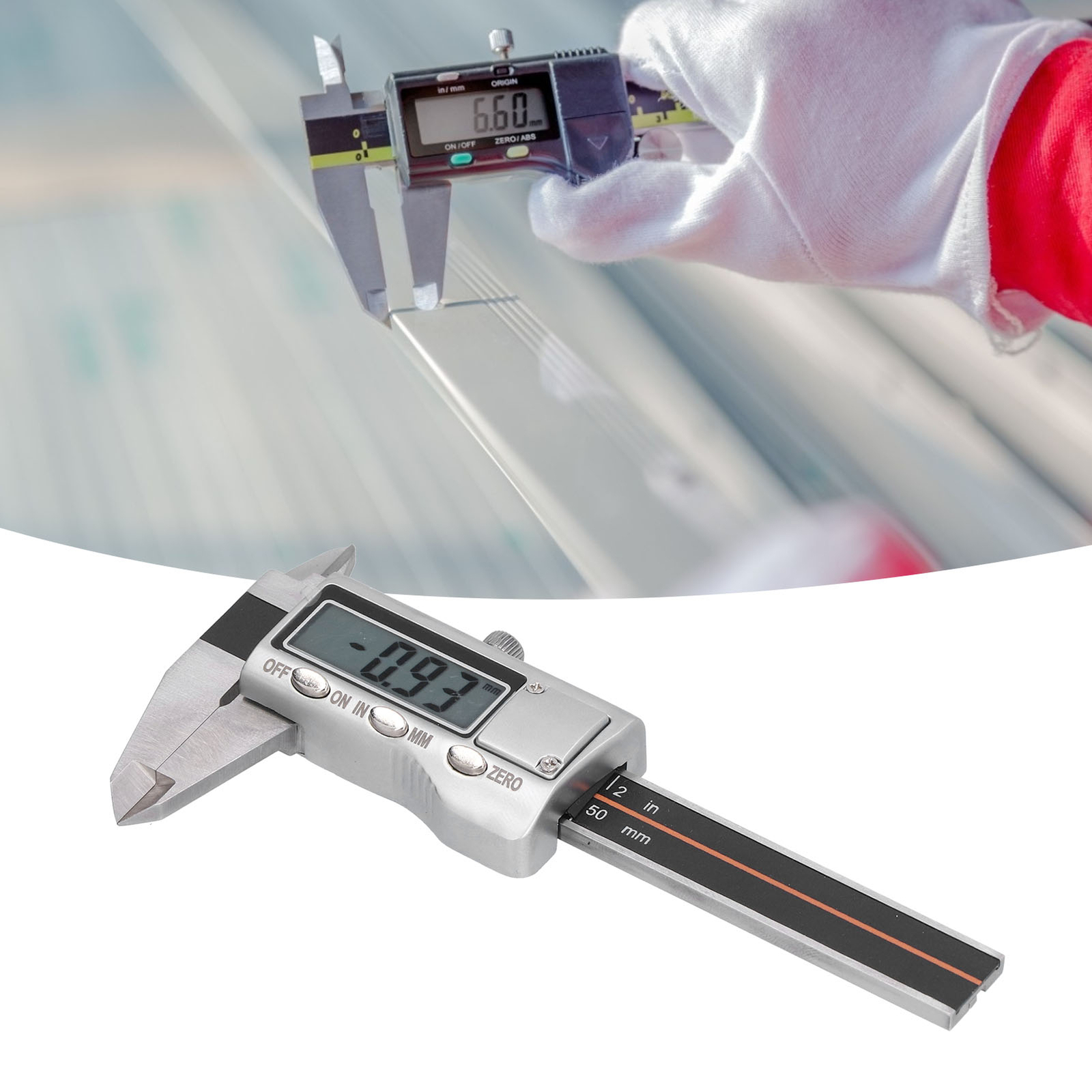 Vernier Caliper 0‑50mm Portable Mini Digital Rust Industrial Measuring Tool