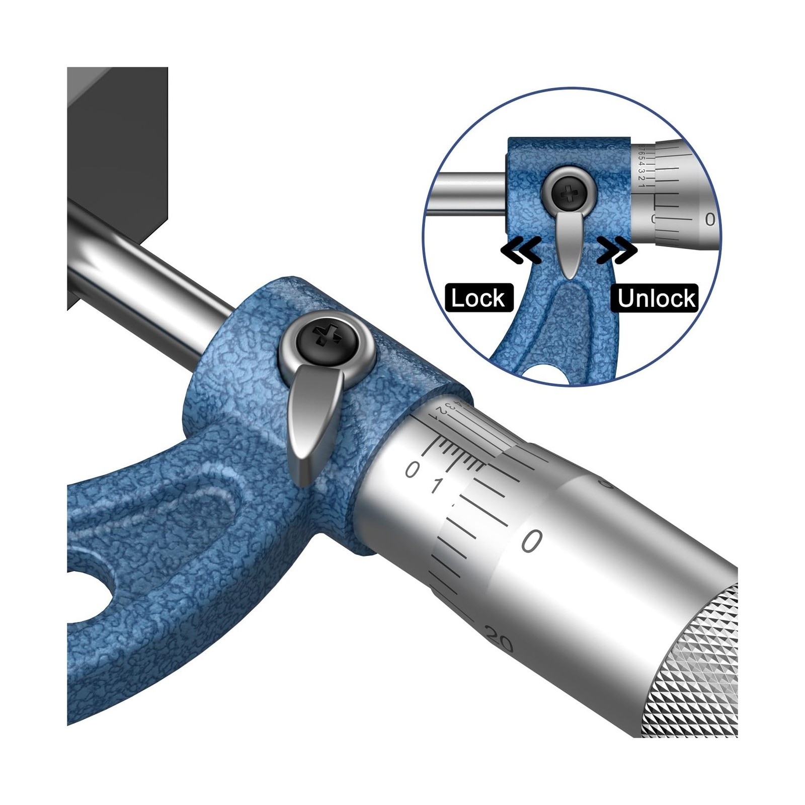 HDLNKAK 0-4" Machinist Micrometer Set - 4 Piece Tool Set
