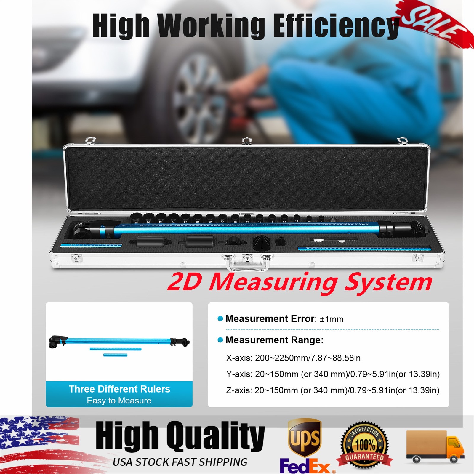 Auto Body Frame Machine 2D Measuring System Tram Gauge Perfect Solution US STOCK