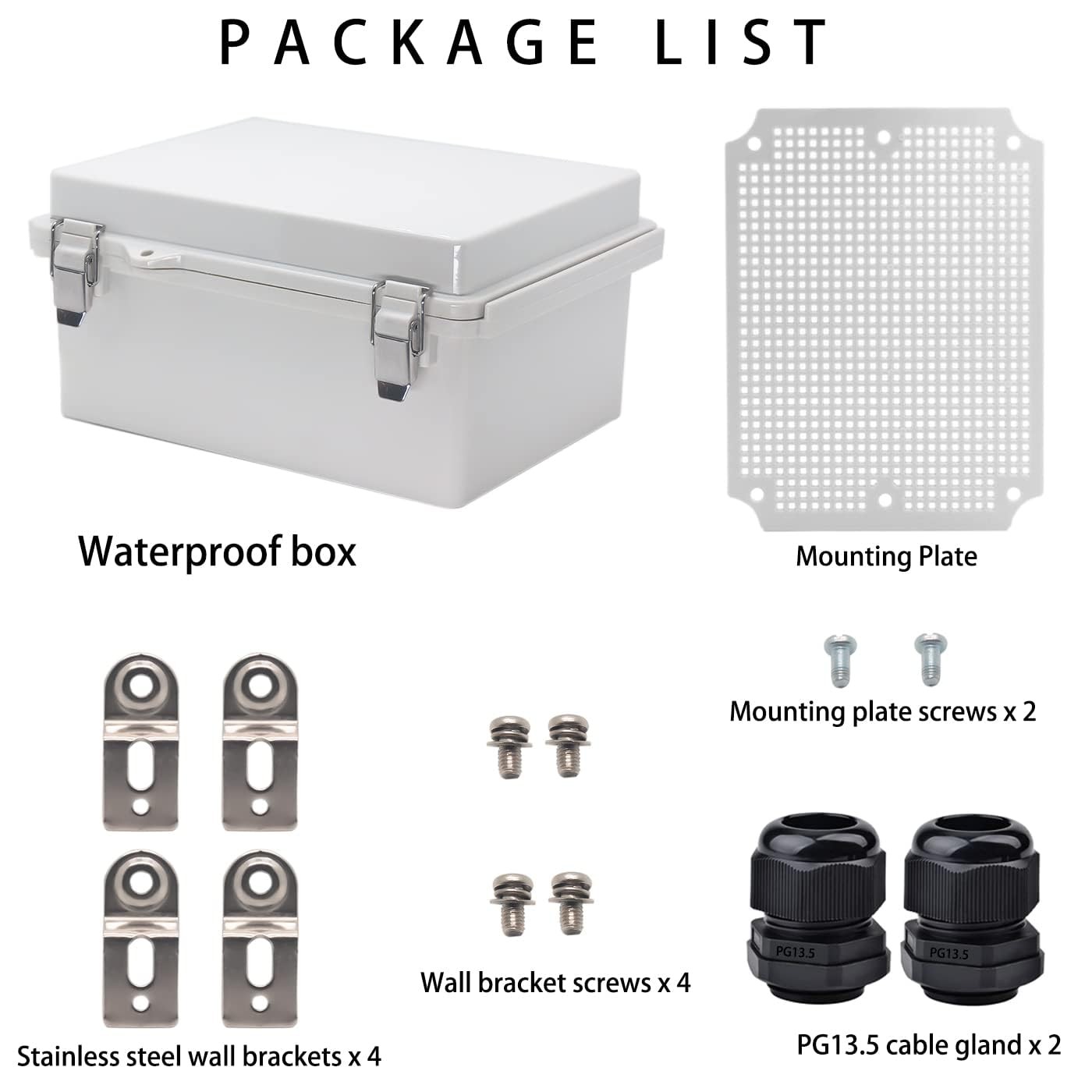 YETLEBOX Outdoor Waterproof Electrical Box 8.66" x 6.69" x 4.33", Grey