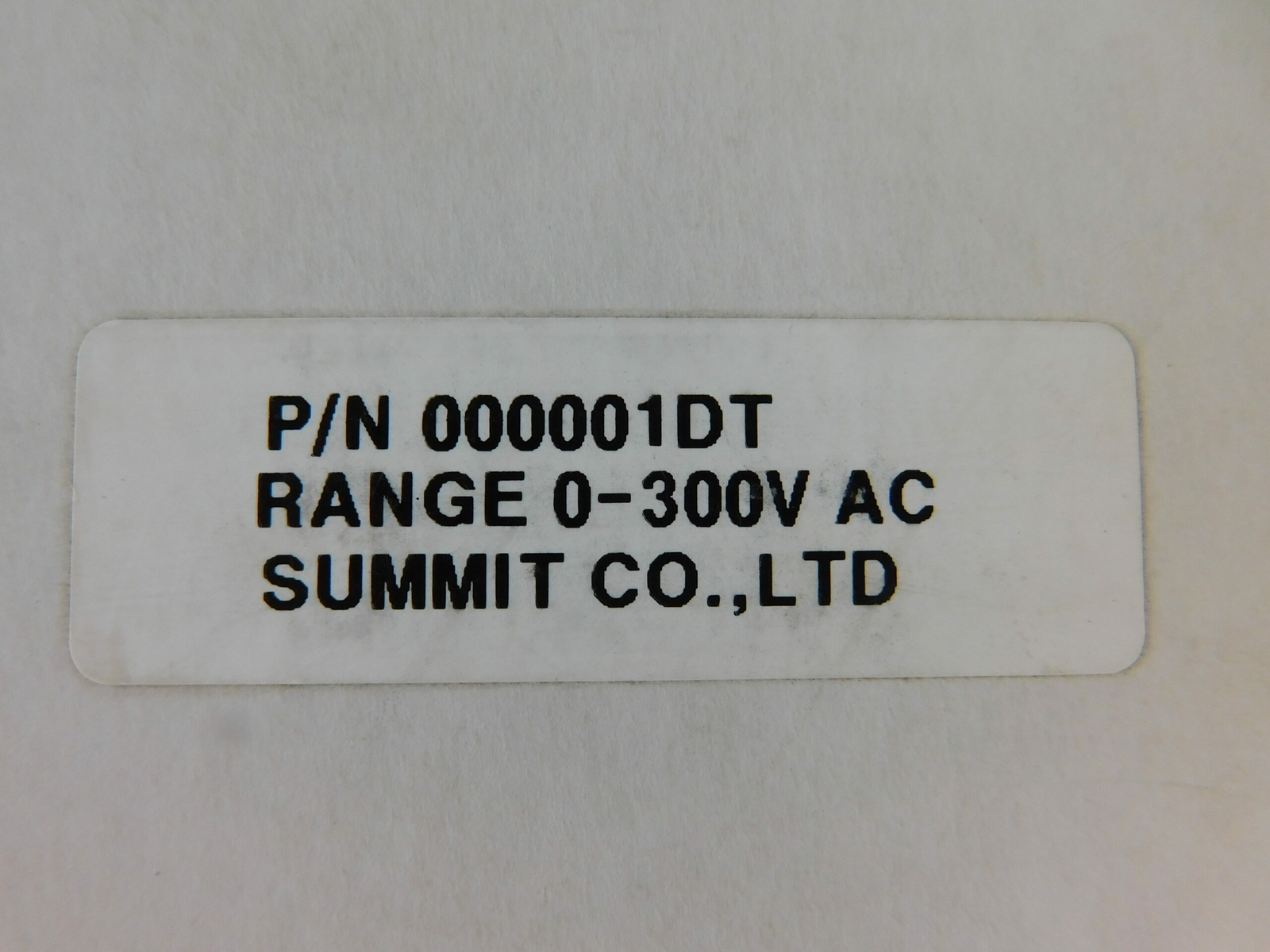 Summit 000001DT AC Voltage Gauge, 0-300 VAC - NEW Surplus!