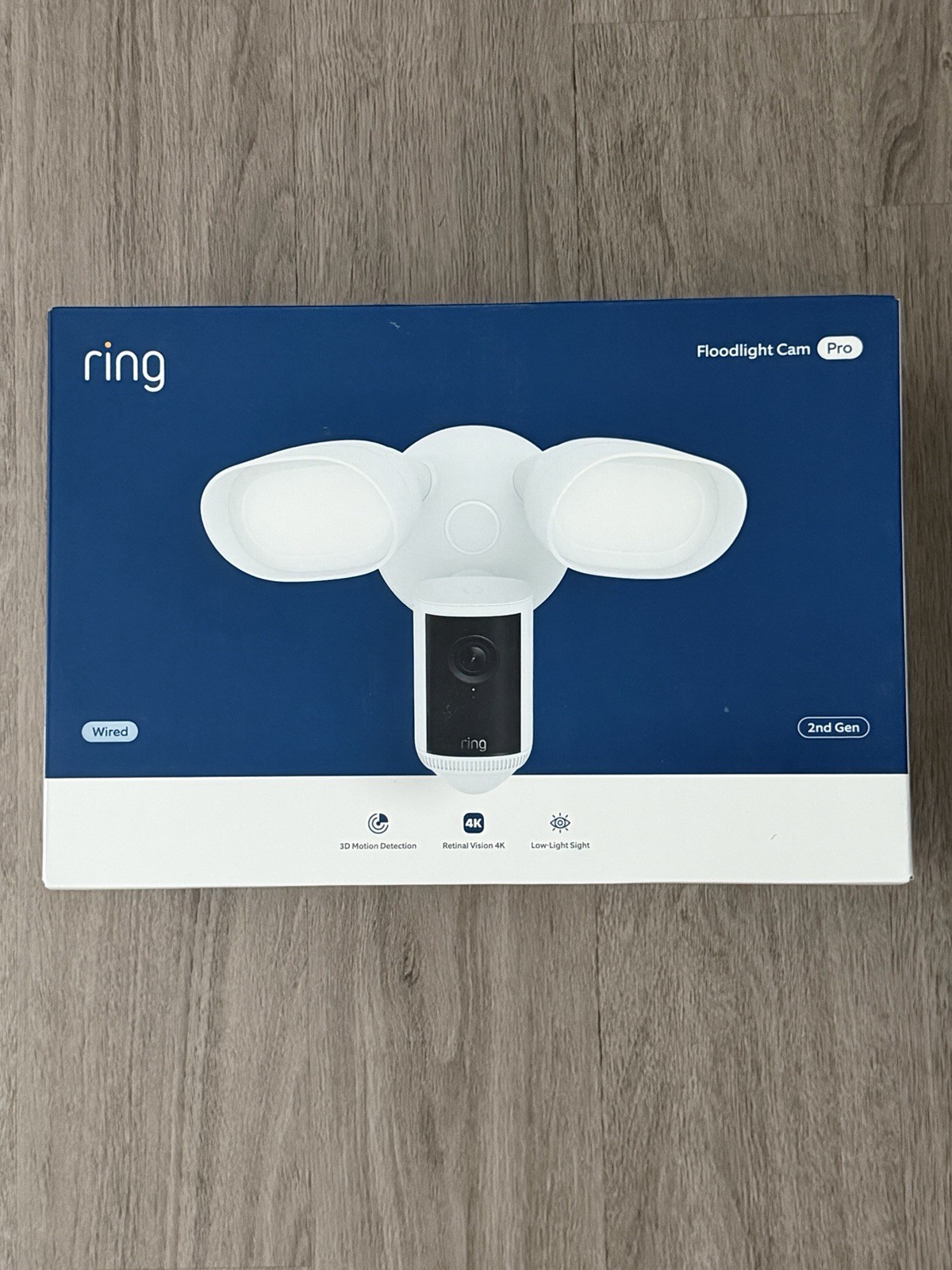 NEW SEALED Ring Floodlight Cam Pro (Wired, 2nd Gen) - Retinal 4K
