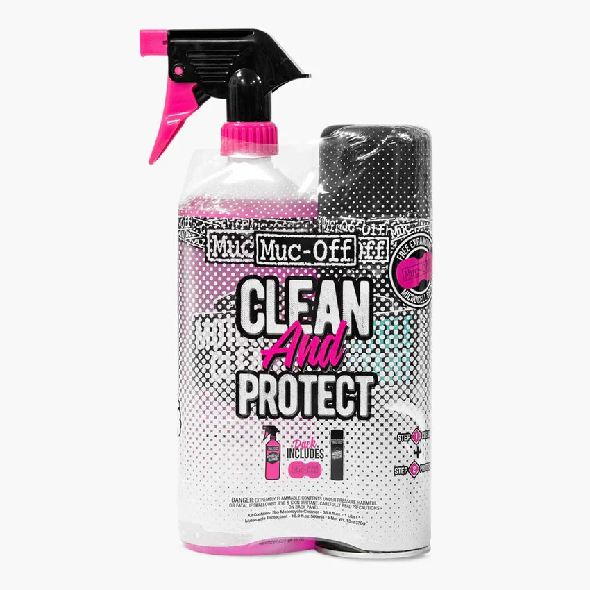 MUC-OFF Motorcycle Care Kit Cleaner/Spray Detailer Protectant with Sponge