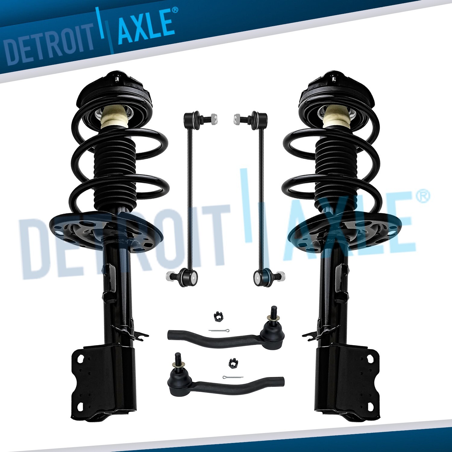 Front Struts & Coil Spring Tie Rod Ends Sway Bars for 2009 - 2013 Nissan Murano