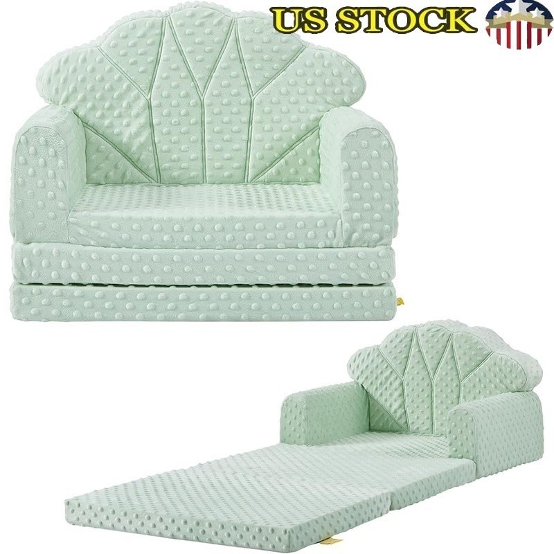 Toddler Couch Soft Bubble Dot Kids Sofa Convertible Easy Clean Non Slip New