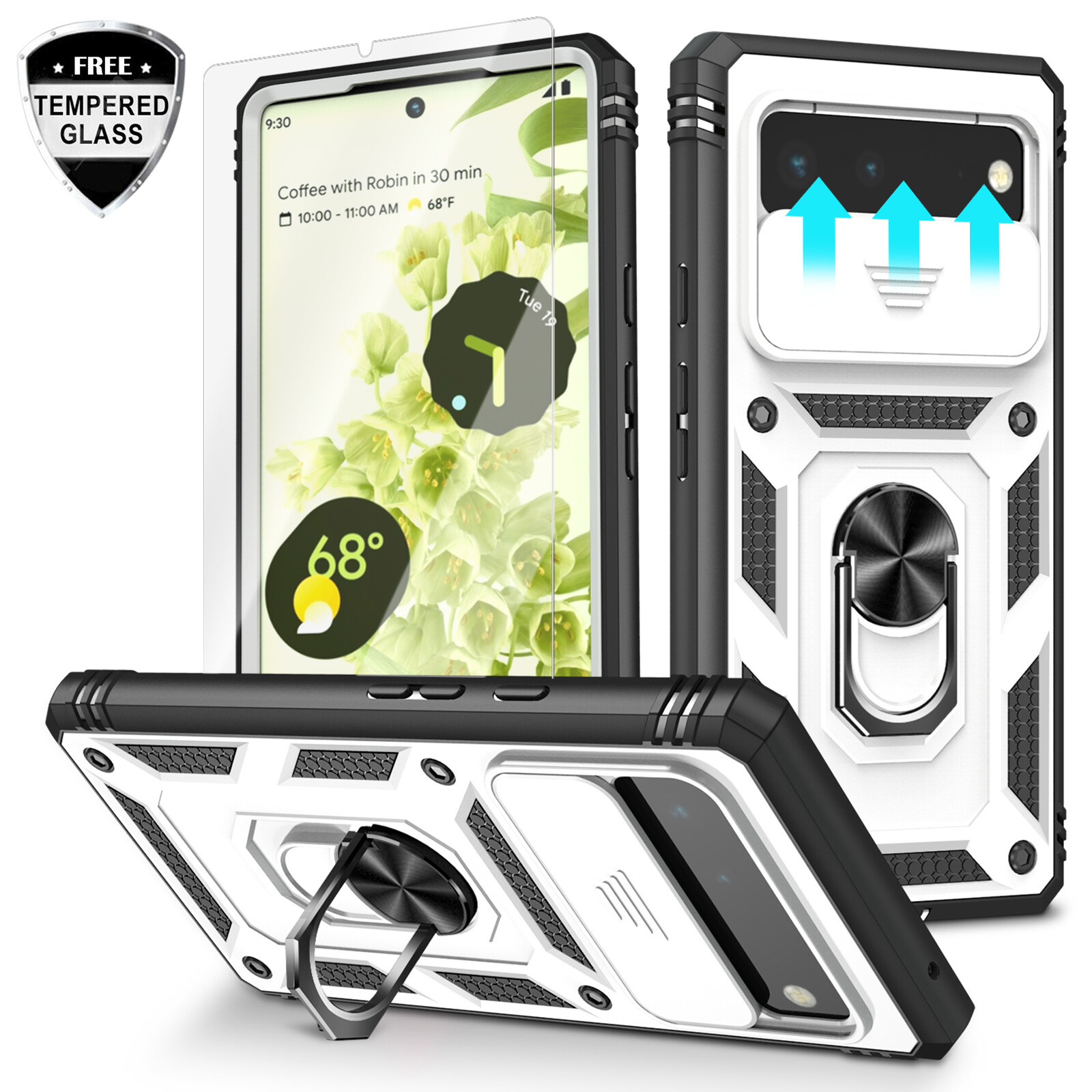 For Google Pixel 8 Pro / Pixel 8 Military Shockproof Case Cover Screen Protector