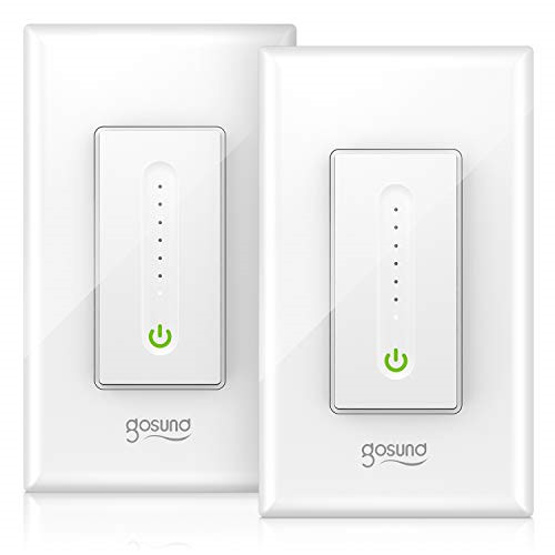 Smart Dimmer Switch, GS works with Alexa Google Home, Single-Pole, (2 Pack) used