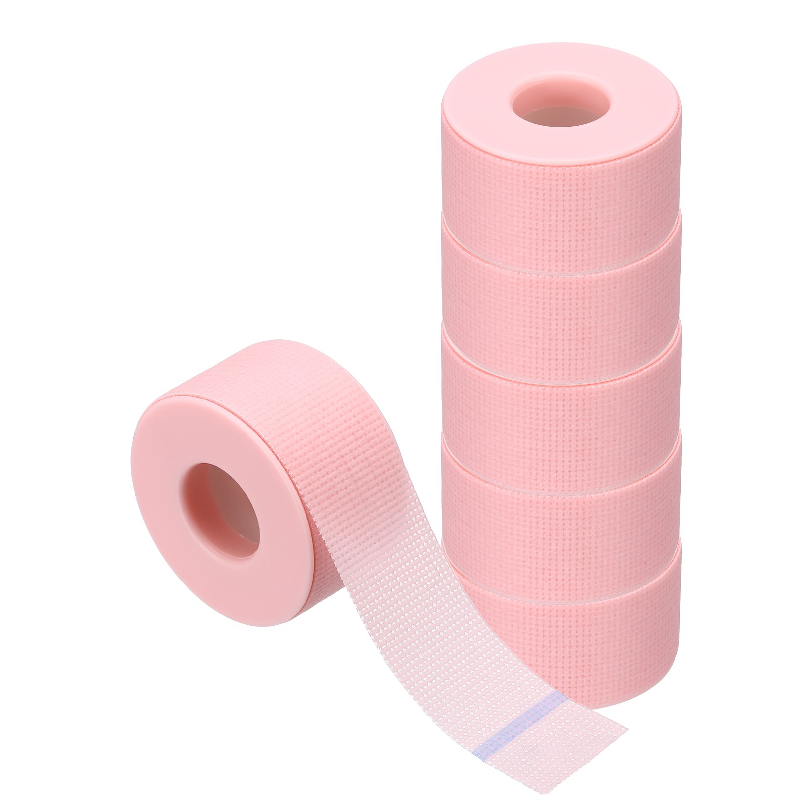 1in x 9.84yd Eyelash Tape, 6 Rolls Eye Lash Tape Silicone Breathable, Pink
