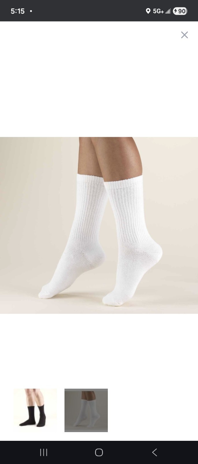 3 PK TRUFORM Diabetic Trusoft Socks 1912WH-M Medium WHITE 8-15 mmHg COMPRESSION