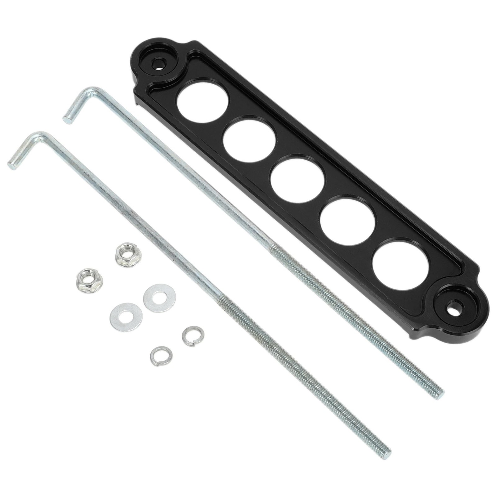 Universal Car Battery Tie Down Bracket Aluminum Alloy Hold Down JHooks Set