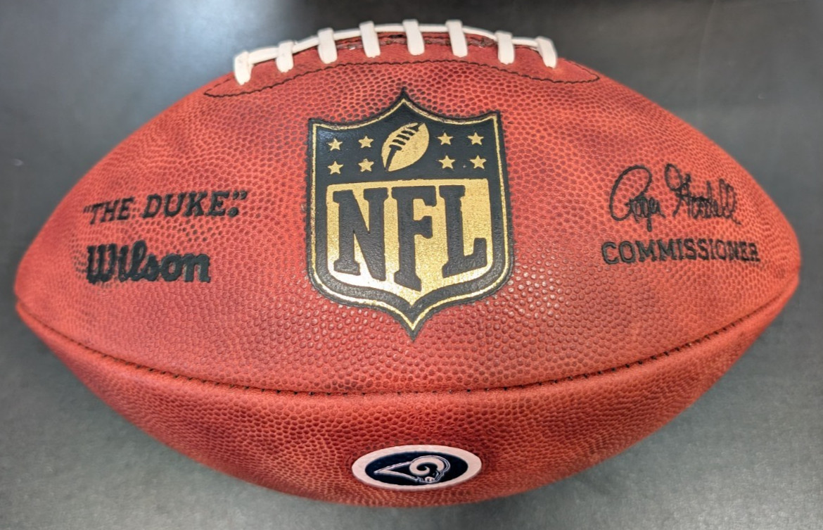 NFL Authentic Leather Wilson The Duke Game Team Issued Football St. Louis Rams