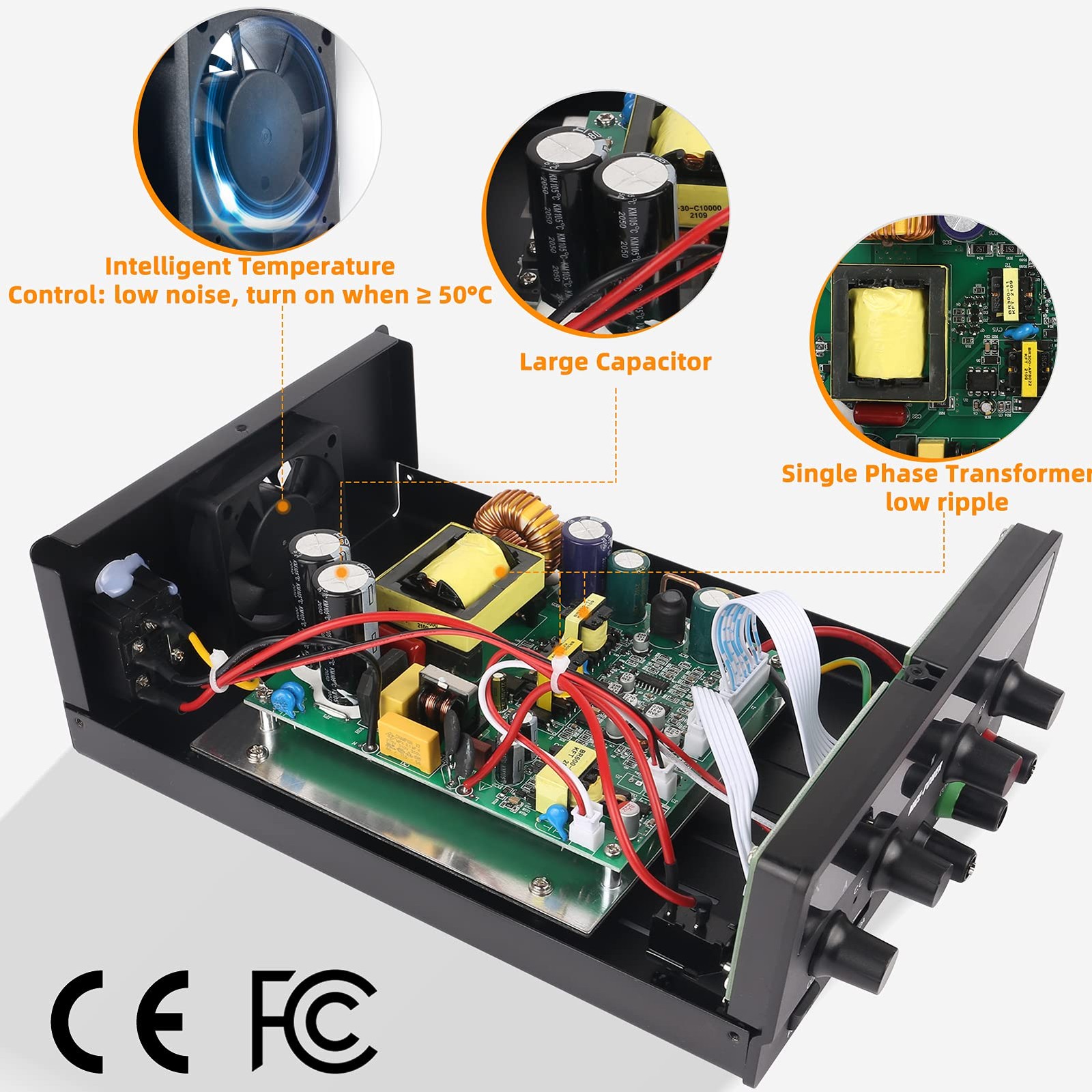 DC Power Supply Variable 30V 10A Adjustable Switching Regulated High Precisio...