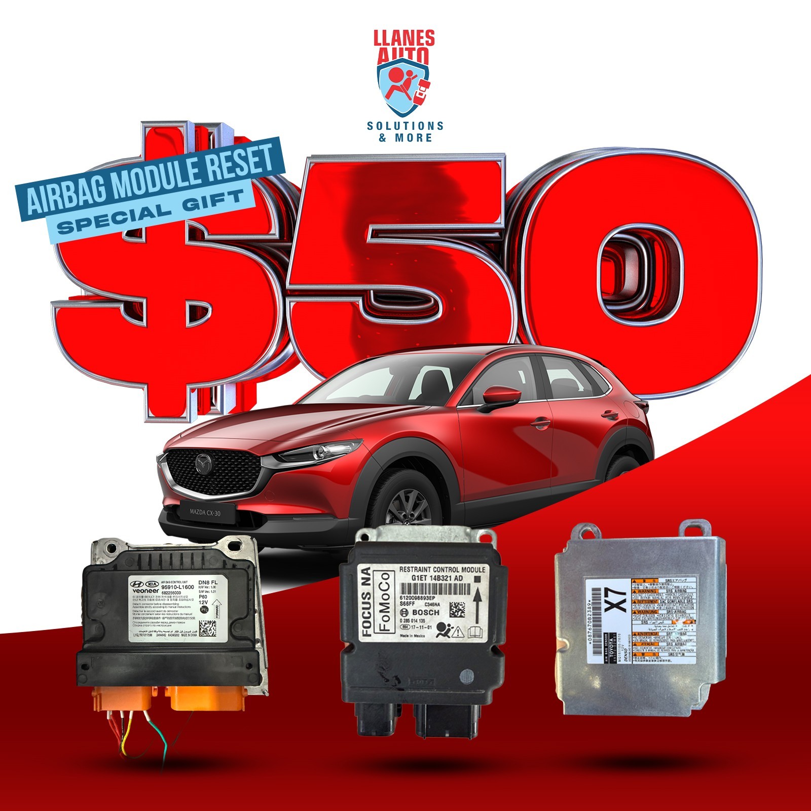 RESET Service / AIRBAG Module Repair  For Any Make SRS Crash data clear