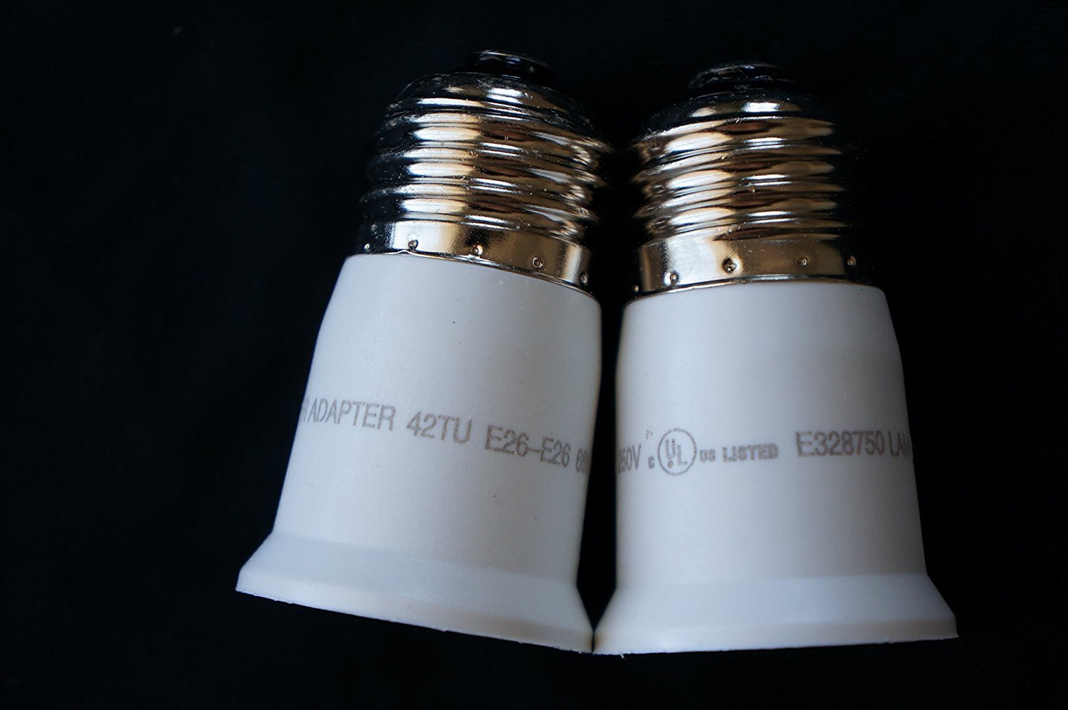4pcs E26 Medium Screw Socket Extender 1.5" Standard Light Bulb Extension