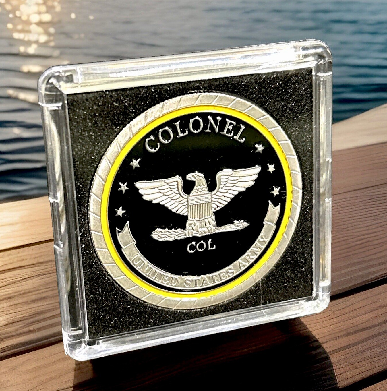 US ARMY COLONEL Challenge Coin with case-SHIPS WITIN 24 HRS!