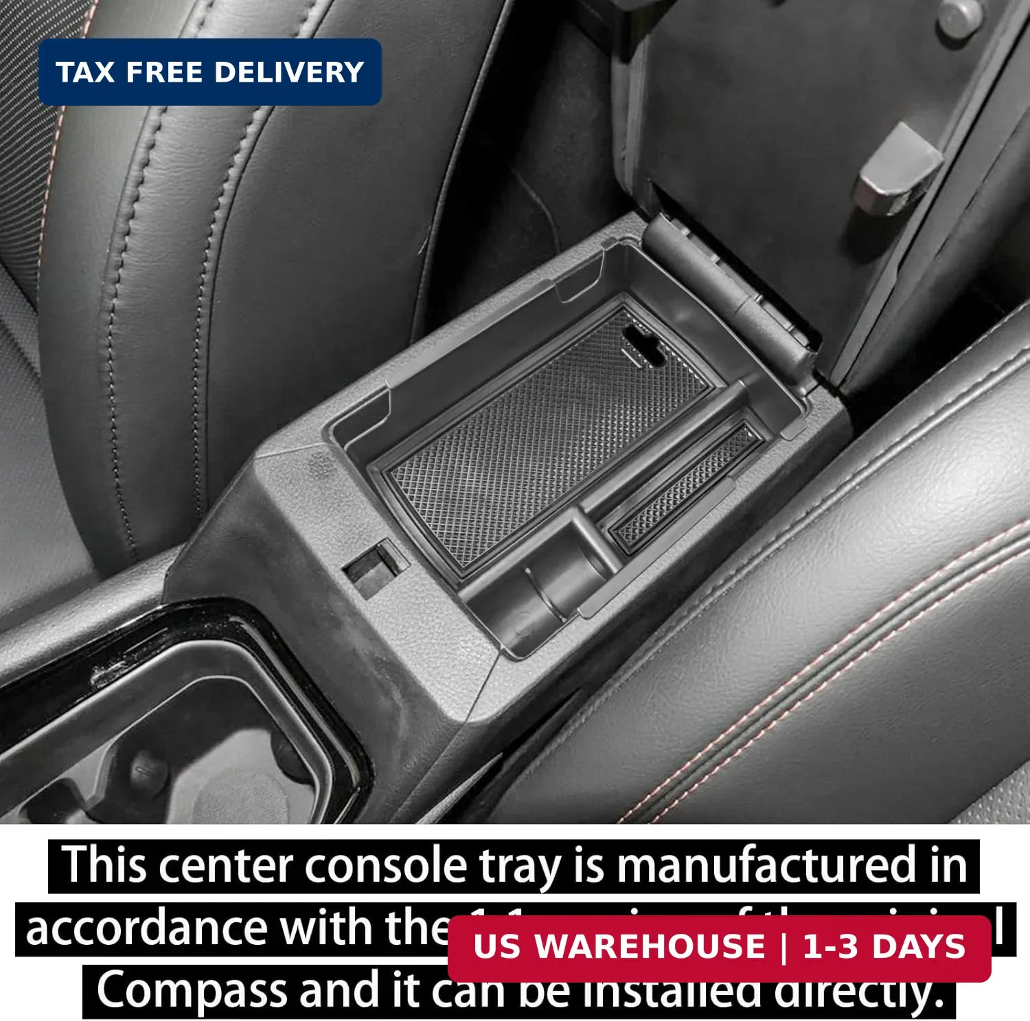 Center Console Organizer Tray Compatible with Jeep Compass 2022 2023 202