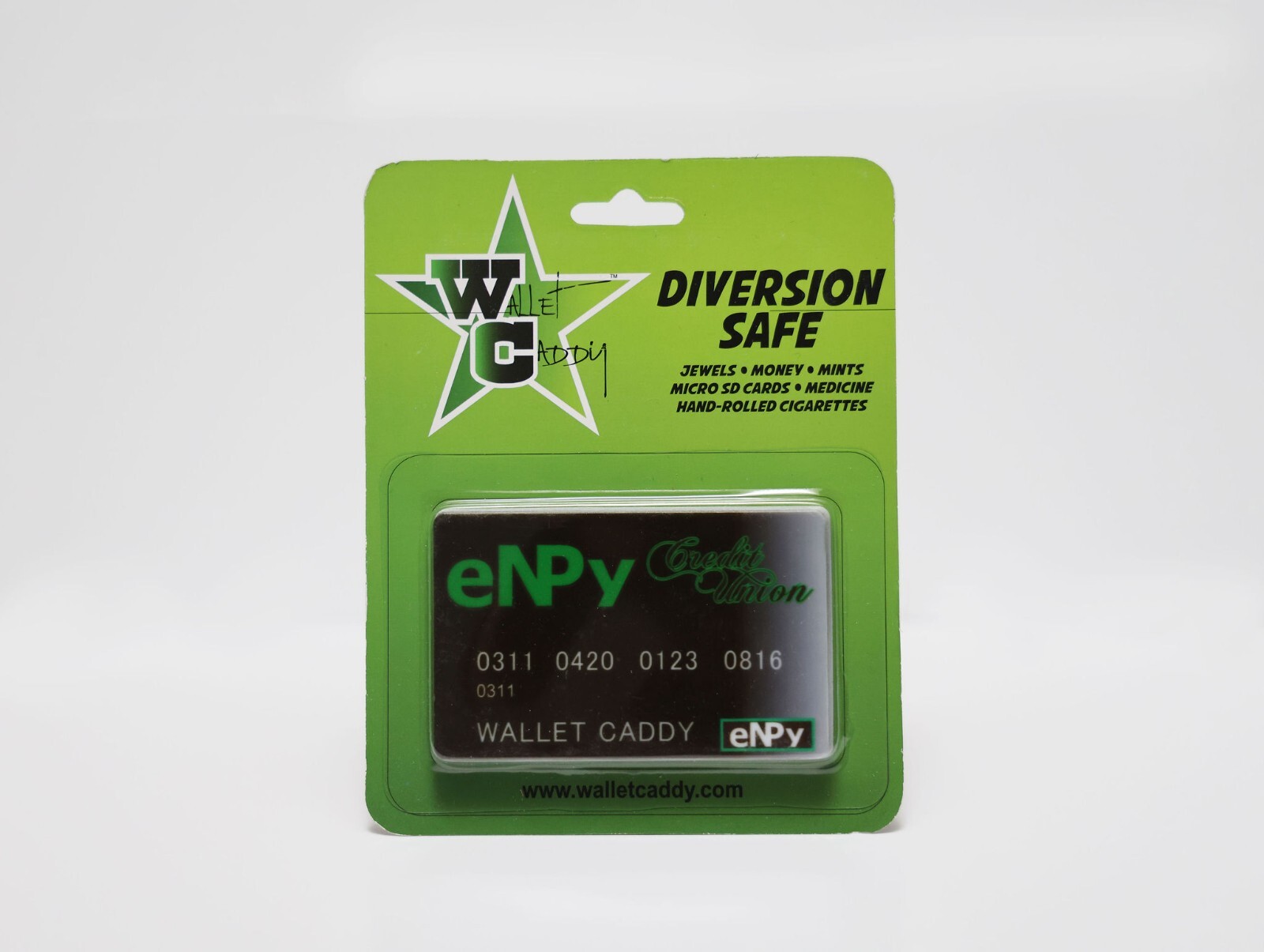 Wallet Caddy - Diversion Safe - Stash Case (Great for Concerts) - Black