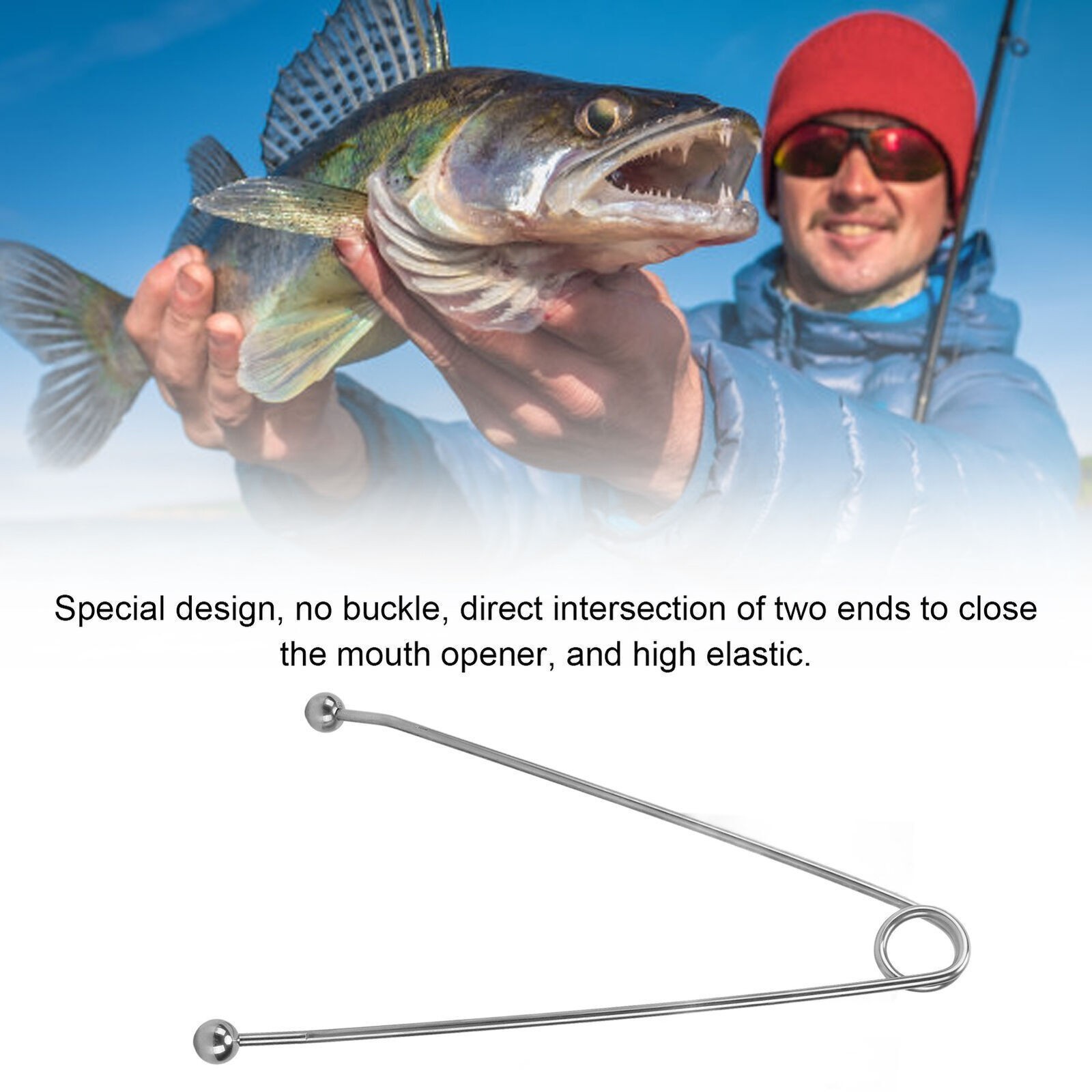 Stainless Steel Fish Mouth Spreader Portable Fish Mouth Gag Opener