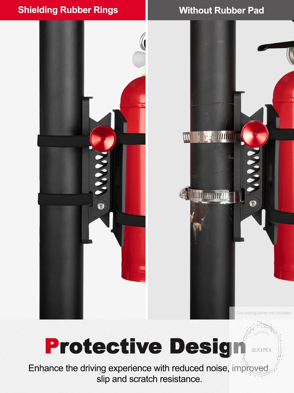 Adjustable Fire Extinguisher Mount, Easy Install on Roll Bar/ Cage Fire Extingui