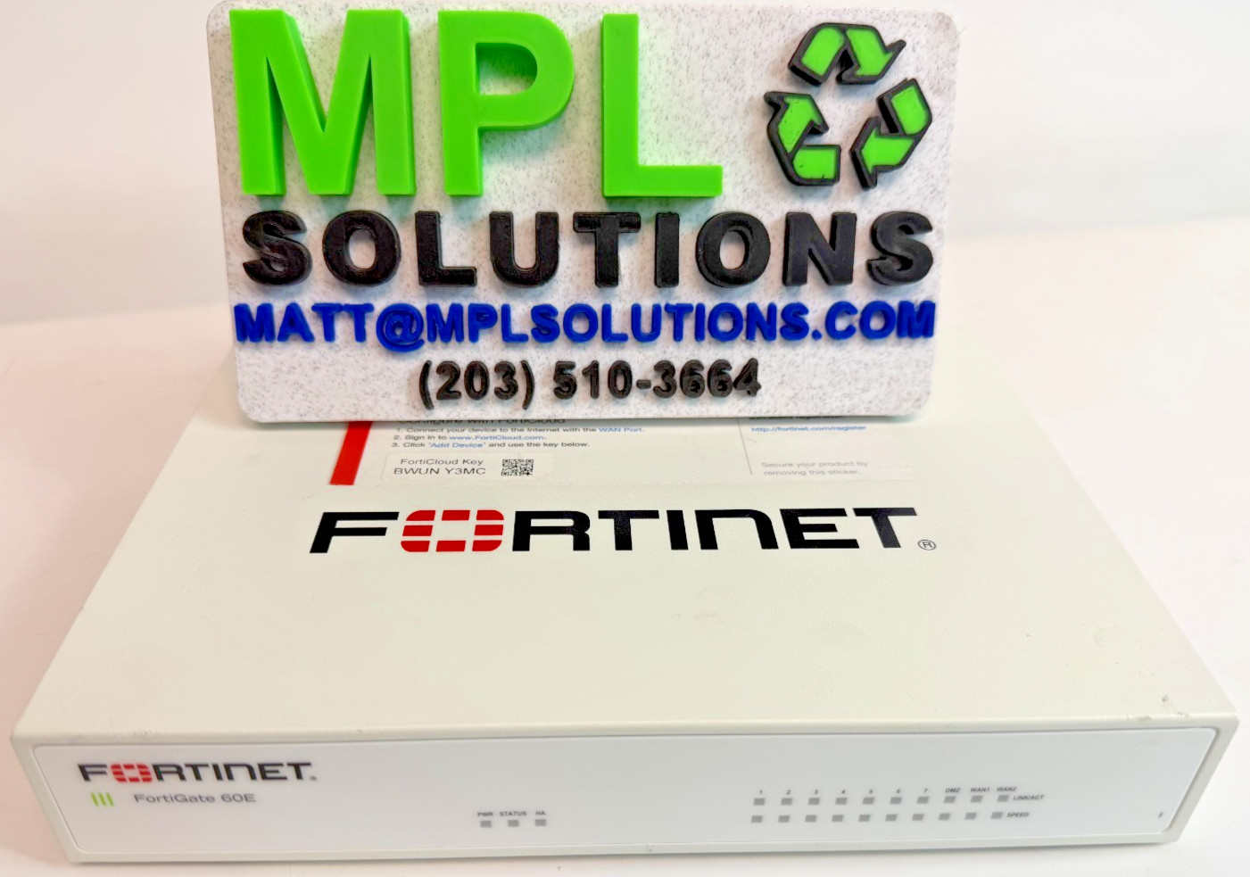 Fortinet Fortigate FG-60E POE Network Security Firewall w/o AC ADAPTER NICE!