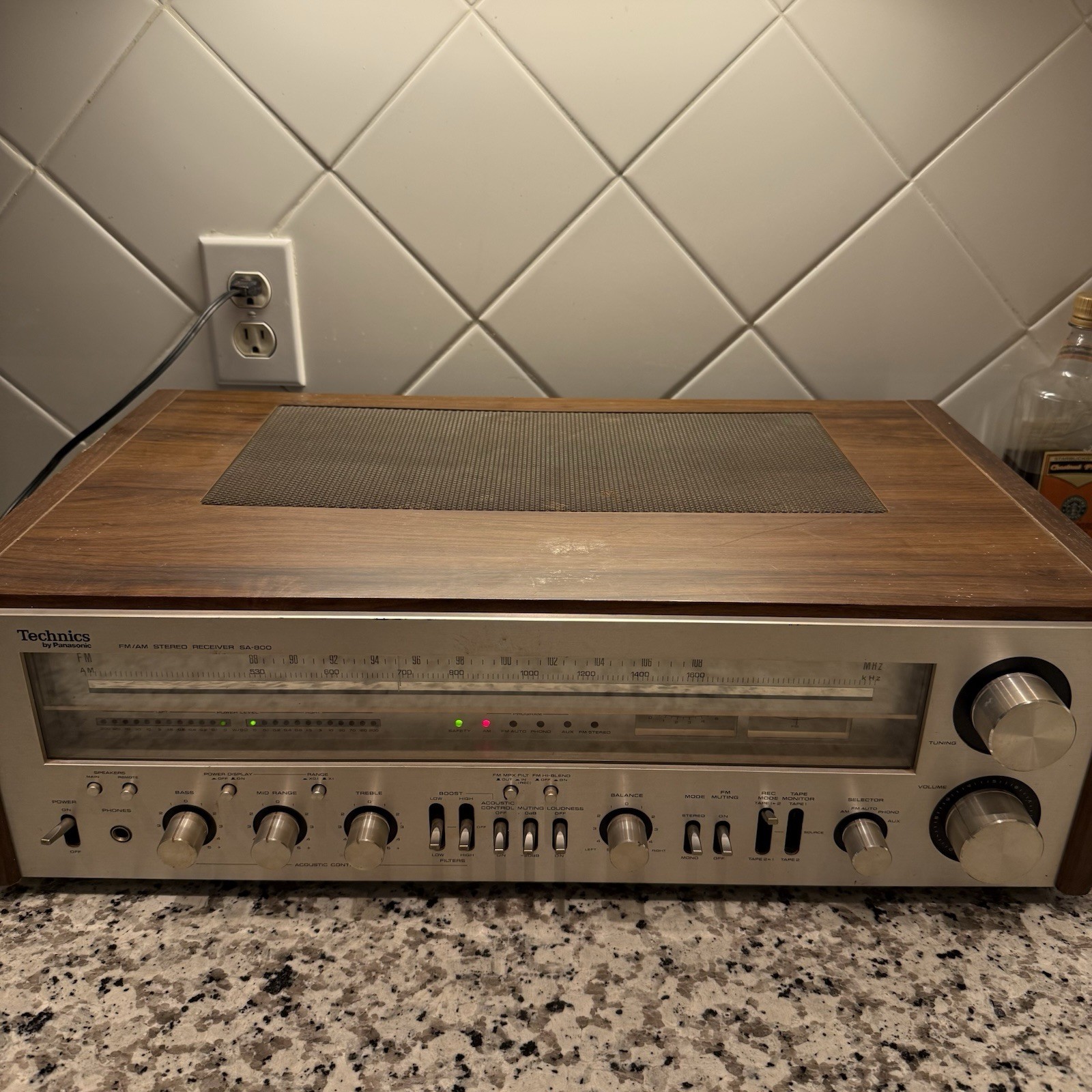 Vintage Technics Panasonic SA-800 Am/FM Stereo Receiver, 125W UNTESTED AS-IS