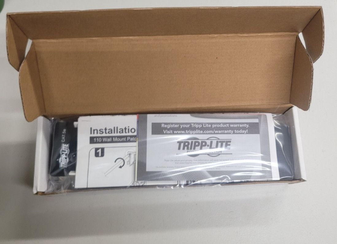 New Tripp Lite N050-012 Cat5e Wall Mount Patch Panel 568B 12-Ports